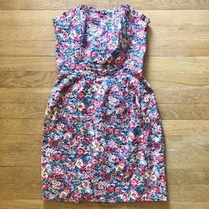 Jack Wills Strapless Floral Dress w/ Pockets